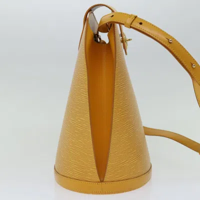 Pre-owned Louis Vuitton Cluny Yellow Leather Shoulder Bag ()