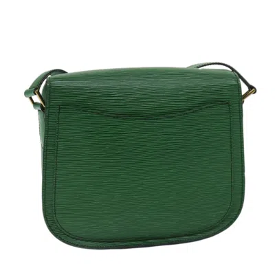 Pre-owned Louis Vuitton Saint Cloud Green Leather Shoulder Bag ()