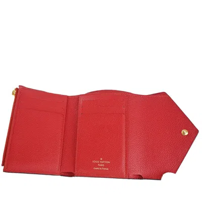 Pre-owned Louis Vuitton Victorine Red Leather Wallet  ()