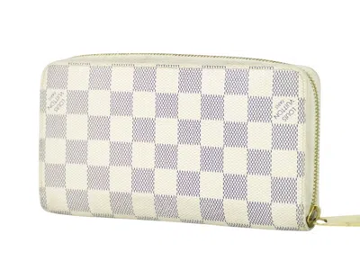 Pre-owned Louis Vuitton Zippy Wallet White Leather Wallet  ()