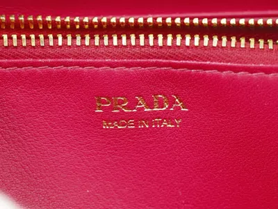 Shop Prada Pink Leather Wallet  ()