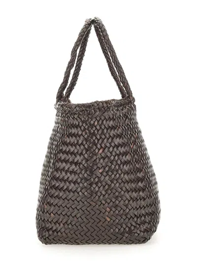 Shop Dragon Diffusion Small "grace" Basket Bag In Brown