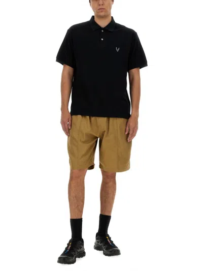 Shop South2 West8 Cotton Polo In Black
