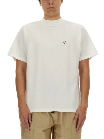 Shop South2 West8 T-shirt With Logo In White