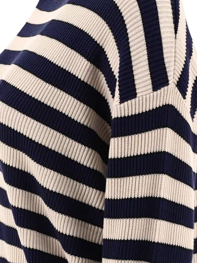 Shop Brunello Cucinelli Striped English Rib Sweater With Monili