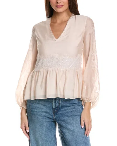 3.1 Phillip Lim Blouson Sleeve Silk Top In Pink