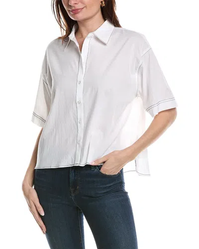 Shop Laundry By Shelli Segal Contrast Stitch Shirt In White