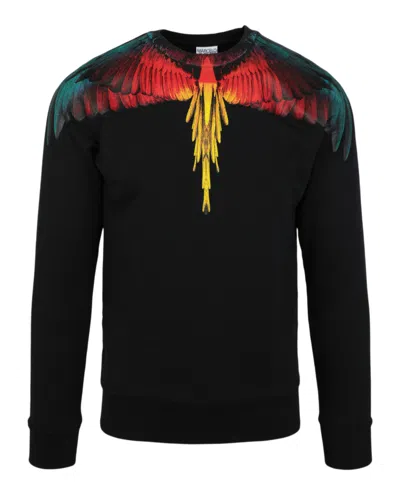 Shop Marcelo Burlon County Of Milan Icon Wings Crewneck Sweatshirt In Black