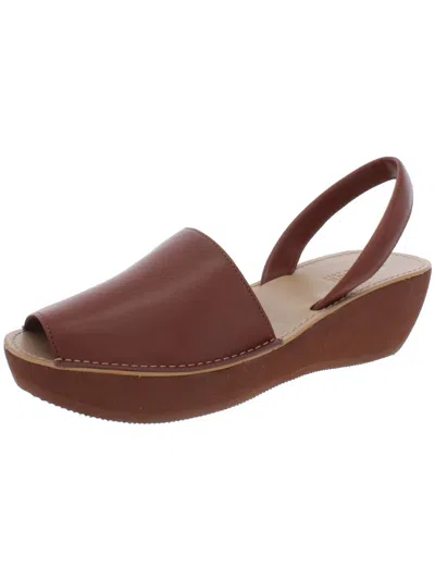 Kenneth Cole Reaction Fine Glass Womens Slip On Slingback Wedge Sandals In Multi