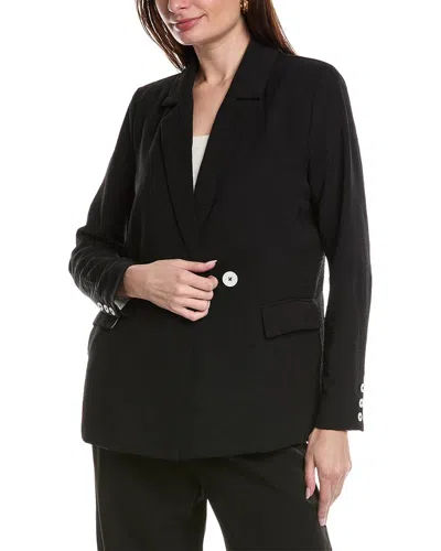 Shop Laundry By Shelli Segal Double Button Front Blazer In Black