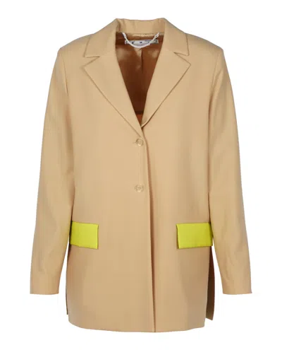 Shop Off-white Active Light Wool Blend Tomboy Jacket In Beige