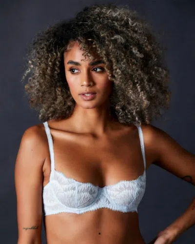 Journelle Loulou Lace Balconette Bra In Blue
