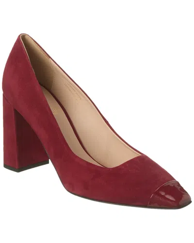 Shop Bruno Magli Melania Suede Pump In Red