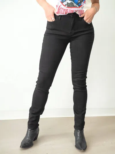 Shop Just Black Denim Longer Length Slim Straight Jean In Black