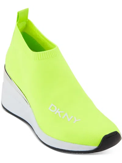 Shop Dkny Parks Slip On Womens Lifestyle Slip On Casual And Fashion Sneakers In Yellow