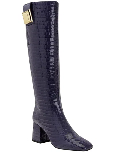 Katy Perry The Geminni Boot Womens Block Heel Man Made Knee-high Boots In Blue