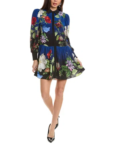 Shop Alice And Olivia Bertha Shirtdress In Blue
