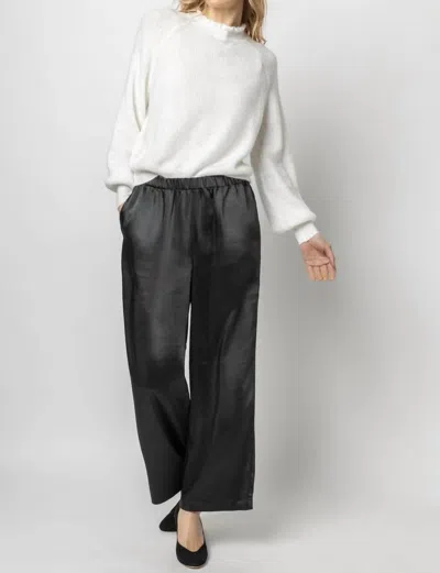 Lilla P Wide Leg Pant In Black In Black