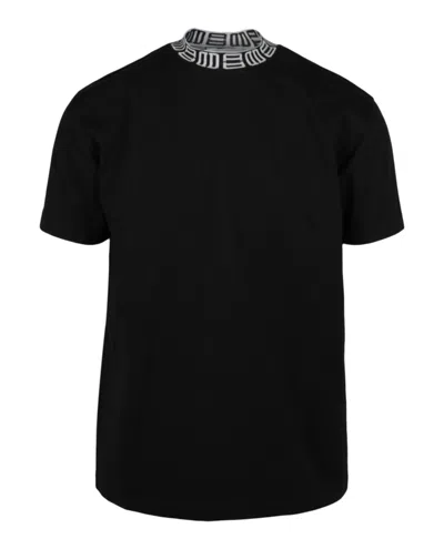 Shop Ambush Monogram Rib Collar T-shirt In Black