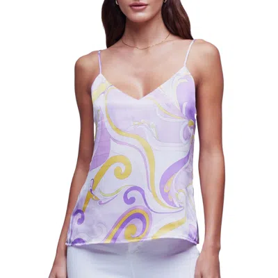 Shop L Agence Jane Camisole Tank Top In Light Orchid Multi Saint Martin