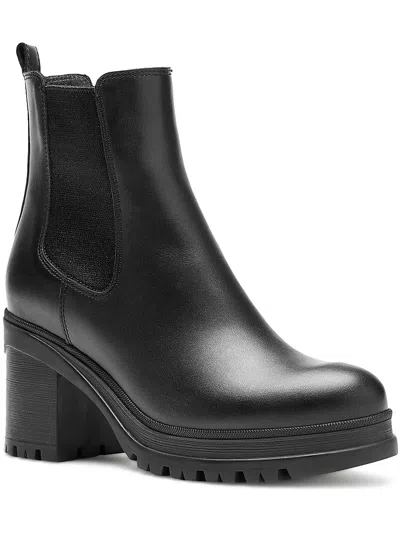 Shop La Canadienne Paxton Womens Leather Lugged Sole Chelsea Boots In Black
