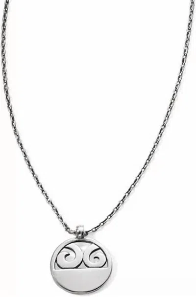 Shop Brighton Women's London Groove Disc Petite Necklace In Silver