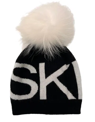 Shop Linda Richards Women's Ski Wool Blend Angora Hat In Black