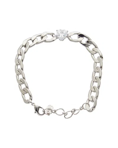 Shop Cloverpost Gwen 14k Plated Cz Bracelet In White