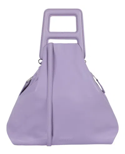Shop Ambush A-handle Leather Shoulder Bag In Purple