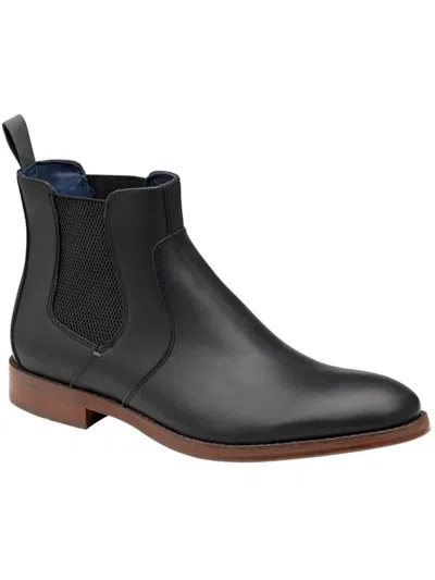 Shop Johnston & Murphy Danby Mens Leather Pull On Chelsea Boots In Multi