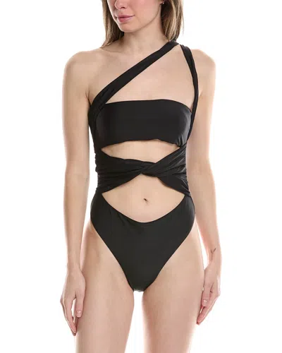 Shop Vera Dolini Swimsuit In Black