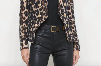 Shop L Agence Bethany Blazer In Cashew Multi Leopard