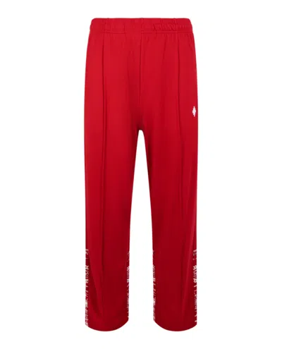 Shop Marcelo Burlon County Of Milan Bandana Loose Track Pants In Red