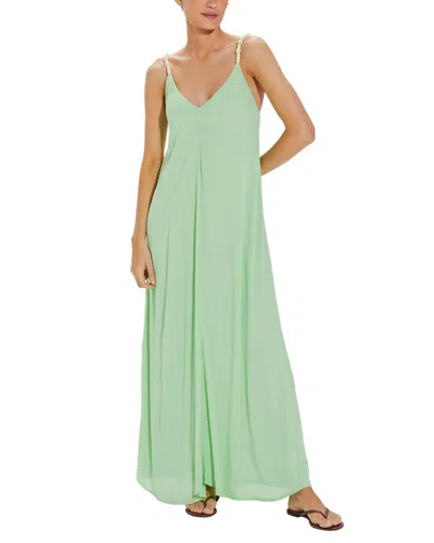Shop Vix Solid Lilly Long Cover Up In Green