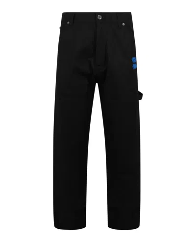 Shop Off-white Ff Blur Carpenter Pants In Black