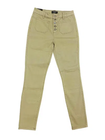 Shop Oat New York The High Rise Skinny In Light Olive In Multi