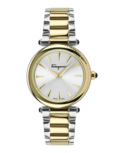 Ferragamo Idillio Bracelet Watch With Two-tone Case In Metallic