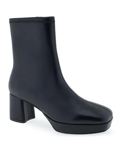 Shop Aerosoles Sussex Womens Patent Platform Ankle Boots In Black
