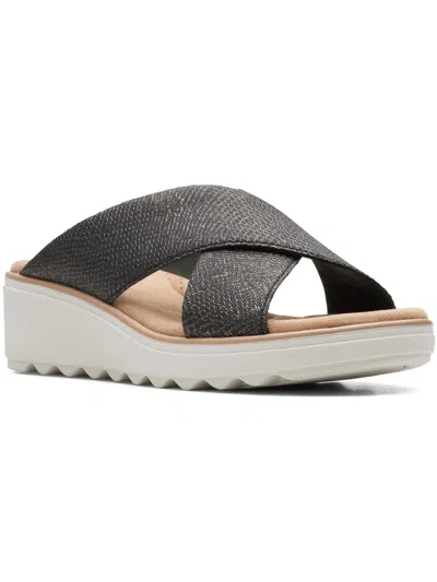 Shop Clarks Jillian Gem Womens Leather Open Toe Platform Sandals In Multi