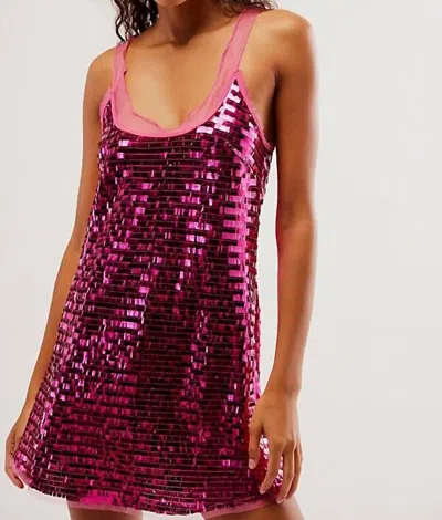 Shop Free People Disco Fever Mini Slip Dress In Pink
