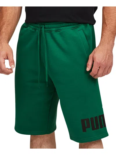 Shop Puma Mens Fitness Running Shorts In Green