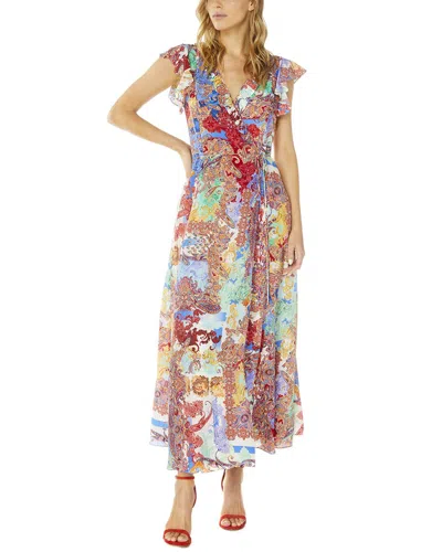 Shop Robert Graham Lucia Sleeveless Silk-blend Dress In Multi