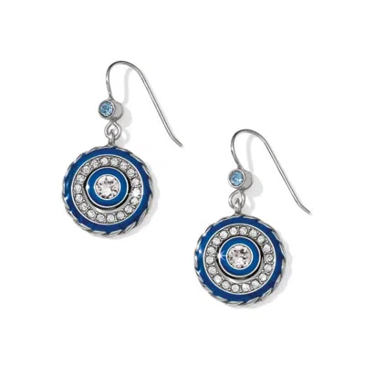 Shop Brighton Women's Halo Eclipse French Wire Earring In Silver-blue In Multi