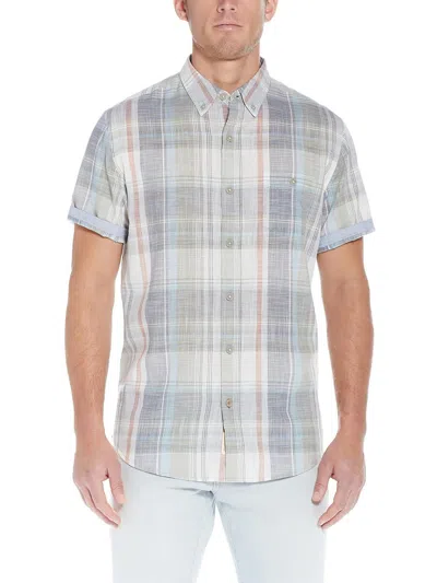 Shop Weatherproof Vintage Mens Collar Plaid Button-down Shirt In Multi