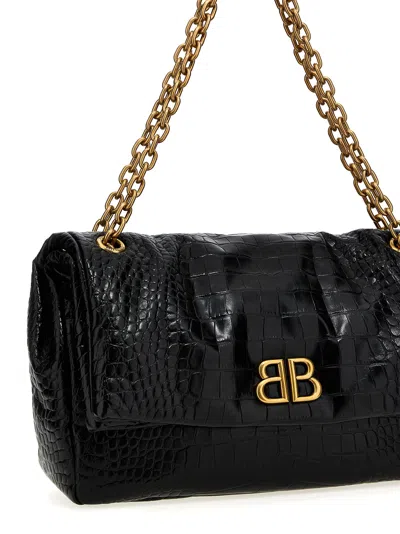 Shop Balenciaga Monaco Sling Shoulder Bags Black