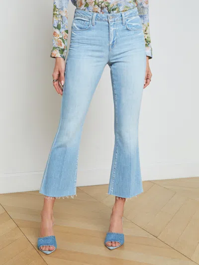 Shop L Agence Kendra Cropped Flare Jean In Olympia