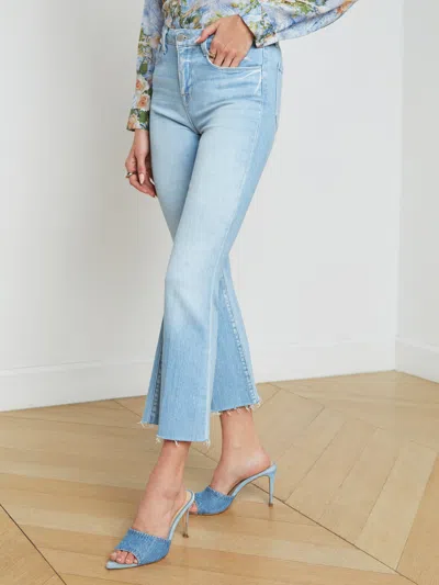 Shop L Agence Kendra Cropped Flare Jean In Olympia