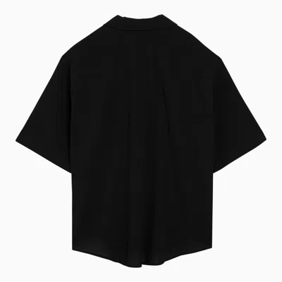 Shop Ami Alexandre Mattiussi Ami Paris Black Cotton Ami De Coeur Shirt Men