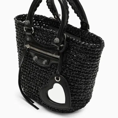 Shop Balenciaga Le Cagole Small Black Basket Bag Women