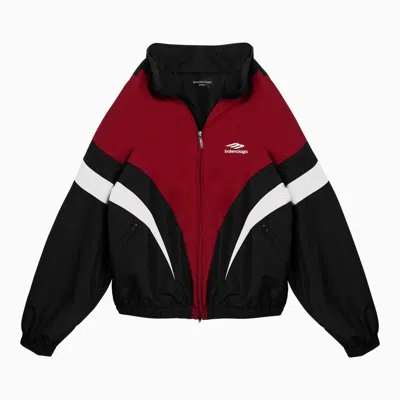 Shop Balenciaga Off Shoulder Tracksuit 3b Sports Icon Black/red/white Jacket Women
